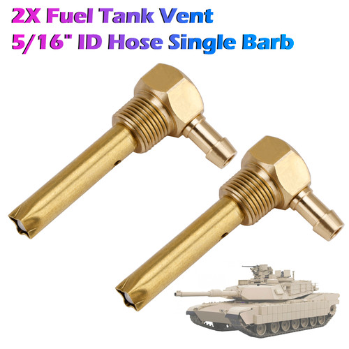 2x 5/16" ID Hose Fuel Tank Vent 3/8"-18NPTF Thread For both small and large tanks