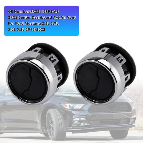 2015-2022 Ford Mustang 2.3L 3.7L 5.0L 5.2L 2X Center Dashboard A/C Air Vent Louvre FR3Z-19893-AE Generic