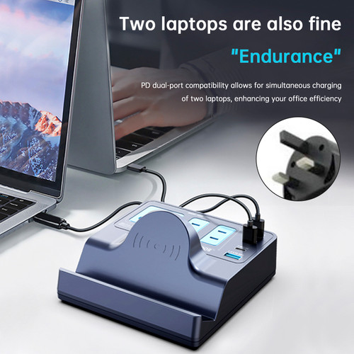 140W Smart Wireless Fast Charging Socket High Power PD100W Notebook QC Charging UK Plug