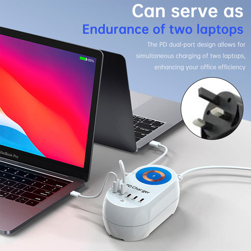 140W PD Multi-Port Charger Magnetic Wireless Fast Charging PD100W Laptop Mobile Phone Charger UK Plug