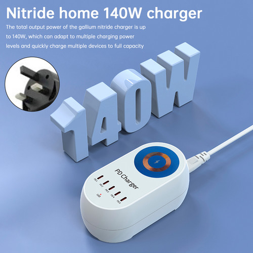140W PD Multi-Port Charger Magnetic Wireless Fast Charging PD100W Laptop Mobile Phone Charger UK Plug