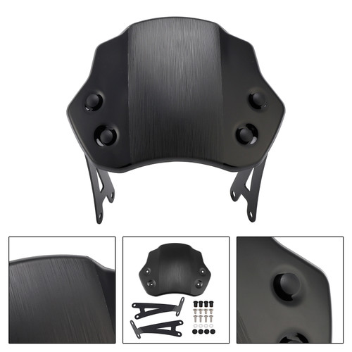 2024-2025 SCRAMBLER 400 X Motorcycle Windshield WindScreen Black Generic