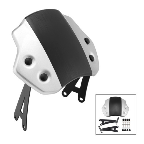 2024-2025 SCRAMBLER 400 X Motorcycle Windshield WindScreen Silver Generic