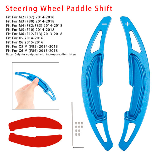 2013-2018 BMW M2 M3 M4 M5 M6 Steering Wheel Paddle Shifter Extension Aluminium Blue Generic