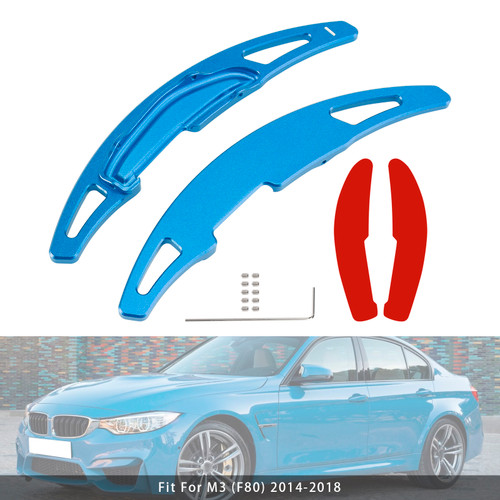 2013-2018 BMW M2 M3 M4 M5 M6 Steering Wheel Paddle Shifter Extension Aluminium Blue Generic