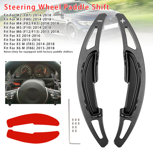 2014-2018 BMW X5 X6 X5M X6M Steering Wheel Paddle Shifter Extension Aluminium Black Generic