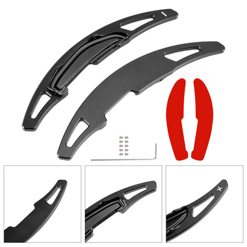 2014-2018 BMW X5 X6 X5M X6M Steering Wheel Paddle Shifter Extension Aluminium Black Generic