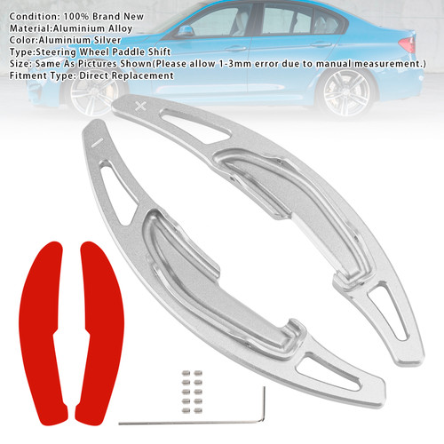 2013-2018 BMW M2 M3 M4 M5 M6 Steering Wheel Paddle Shifter Extension Aluminium Silver Generic