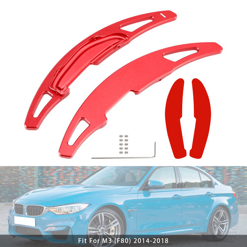 2014-2018 BMW X5 X6 X5M X6M Steering Wheel Paddle Shifter Extension Aluminium Red Generic