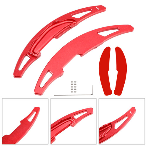 2014-2018 BMW X5 X6 X5M X6M Steering Wheel Paddle Shifter Extension Aluminium Red Generic