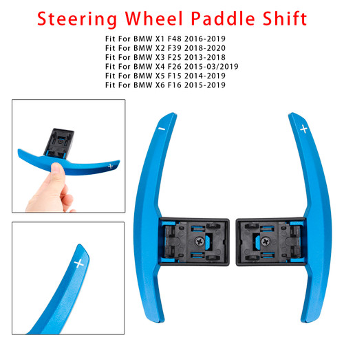 2013-2020 BMW X1-X6 Paddle Shifter Extension Aluminium Blue Generic