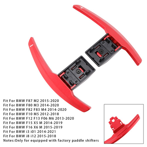 2013-2020 BMW X1-X6 Paddle Shifter Extension Aluminium Red Generic