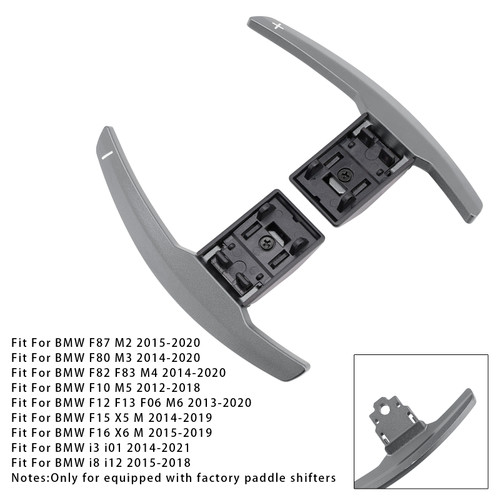 2014-2020 BMW F87 F80 F82 Paddle Shifter Extension Aluminium Grey Generic