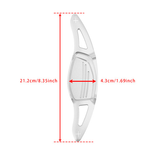 2016-2022 Audi R8 RS3 RS4 RS5 Steering Wheel Paddle Shifter Extension Aluminium Silver Generic