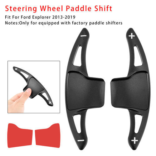 2013-2019 Ford Explorer Steering Wheel Paddle Shifter Extension Aluminium Black Generic