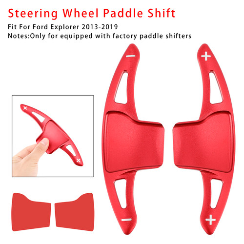 2013-2019 Ford Explorer Steering Wheel Paddle Shifter Extension Aluminium Red Generic