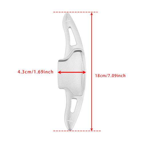 2019-2023 Lincoln Nautilus Aviator Steering Wheel Paddle Shifter Extension Aluminium Silver Generic