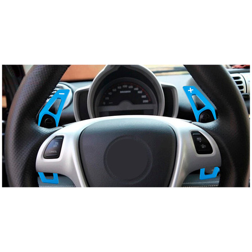 Mercedes Benz Smart Steering Wheel Paddle Shifter Extension Aluminium Blue Generic