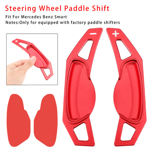 Mercedes Benz Smart Steering Wheel Paddle Shifter Extension Aluminium Red Generic
