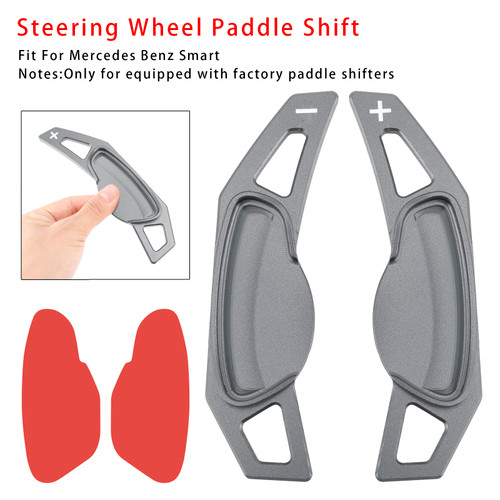 Mercedes Benz Smart Steering Wheel Paddle Shifter Extension Aluminium Grey Generic