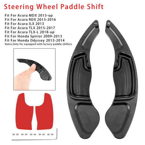 2013-2016 2016-Acura MDX RDX Steering Wheel Paddle Shifter Extension Aluminium Black Generic