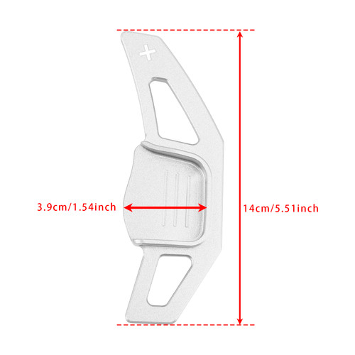 2013-2018 Kia Forte K3 K7 Cerato Cadenza Ceed SW/GT Steering Wheel Paddle Shifter Extension Aluminium Silver Generic