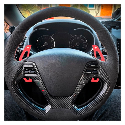 2013-2018 Kia Forte K3 K7 Cerato Cadenza Ceed SW/GT Steering Wheel Paddle Shifter Extension Aluminium Red Generic