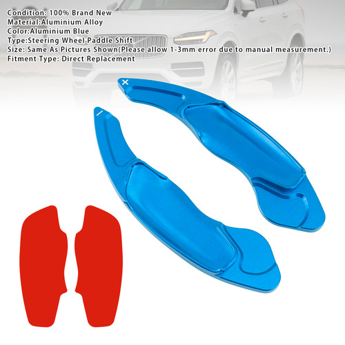 2014-2017 Volvo V60 V40 Steering Wheel Paddle Shifter Extension Aluminium Blue Generic