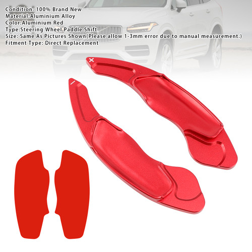 2014-2017 Volvo V60 V40 Steering Wheel Paddle Shifter Extension Aluminium Red Generic