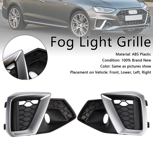 2020-2024 Audi A4 B9.5 S-LINE S4 Saloon & Estate Facelift Left-Right Fog Light Grille 5056617301387 Generic