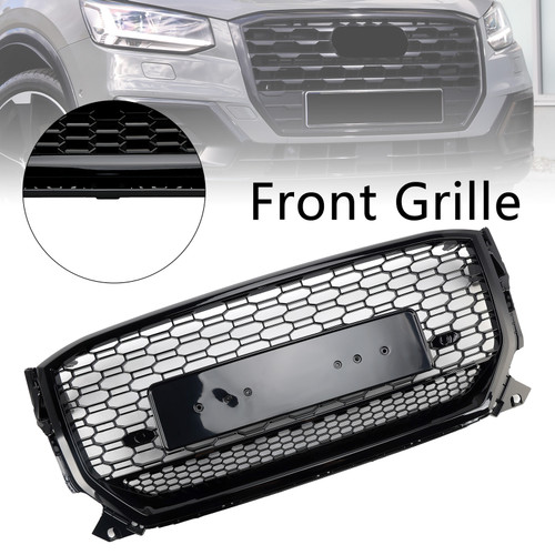 2016-2020 Audi Q2 Pre-Facelift Front Grille Gloss Black Generic