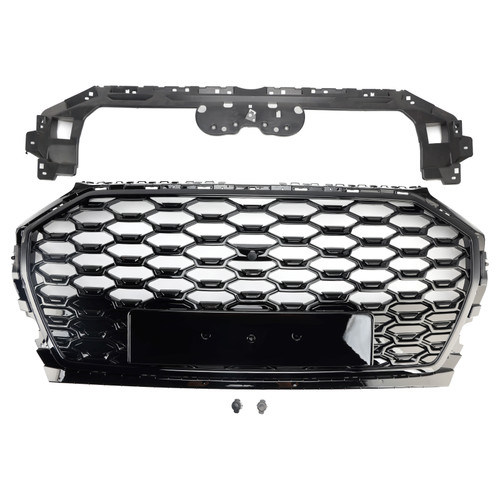 2021-2025 Audi Q5 SQ5 S-Line Grill & Fog Light Cover Gloss Black Generic