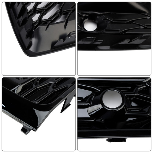 2021-2025 Audi Q5 SQ5 S-Line Grill & Fog Light Cover Gloss Black Generic