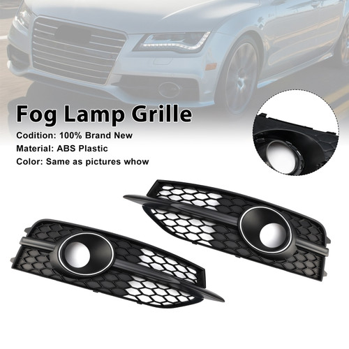 2012-2015 Audi A7 S-Line S7 2* Fog Lamp Grille Black Generic