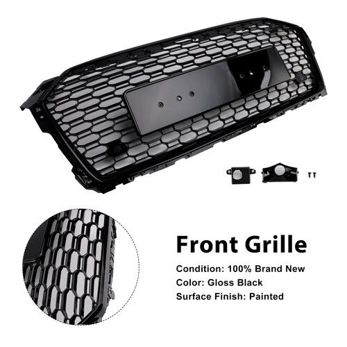2017-2019 Audi A5/ A5 Quattro/ A5 Sportback/ S5 RS5 Style Sport Front Honeycomb Grille Gloss Black Generic