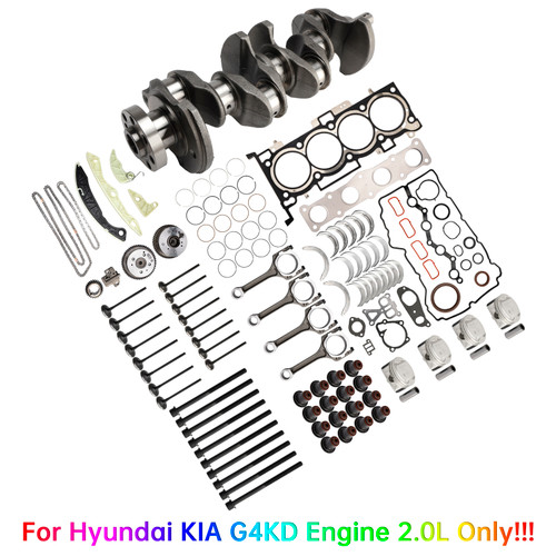 2006-2012 Hyundai Santa Fe G4KD 2.0L Engine Overhaul Rebuild Kit Crankshaft Rods Timing Kit 23111-2G010 Generic