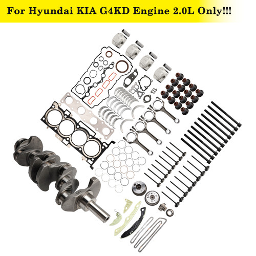 2006-2012 Hyundai Santa Fe G4KD 2.0L Engine Overhaul Rebuild Kit Crankshaft Rods Timing Kit 23111-2G010 Generic