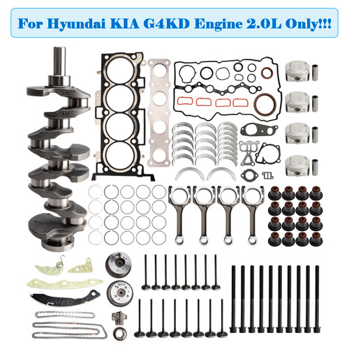 2005-2010 Kia Sportage G4KD 2.0L Engine Overhaul Rebuild Kit Crankshaft Rods Timing Kit 23111-2G010 Generic