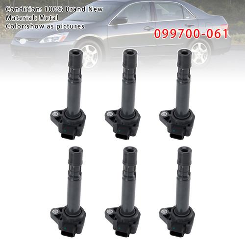 1999-2010 Honda Accord Civic Odyssey Pilot Ridgeline 6PCS Ignition Coils 099700-061 Generic