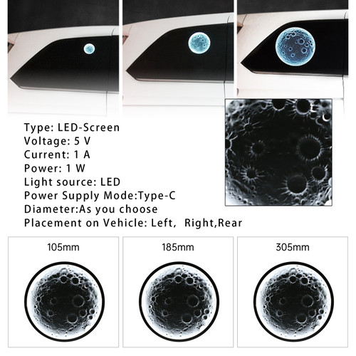 LED-Screen Devil's Eye Car Eye Light Truck Dynamic LED Light Y2