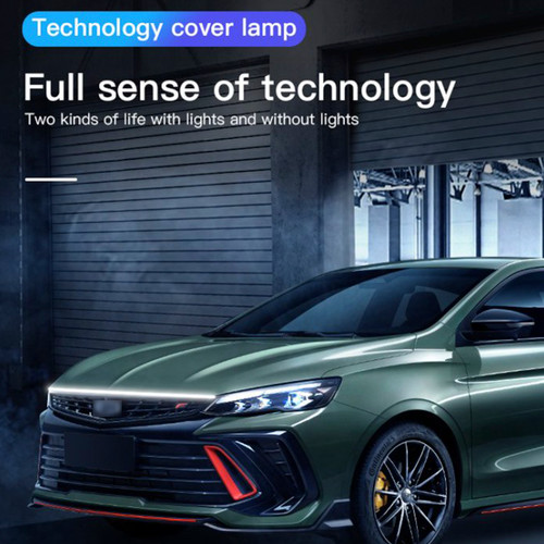 Car Hood LED Daytime Running Light Strip Flexible Dynamic Scan Start Up Multi-Colors change color by APP 1.8M