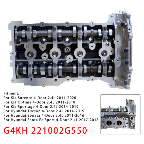 2011-2020 Kia Sorento Optima Sportage 4-Door 2.4L Cylinder Head Assembly G4KH 221002G550 Generic