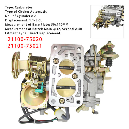 1993-1998 TOYOTA 1RZ Hiace Carb Carburetor 21100-75020 21100-75021 Generic
