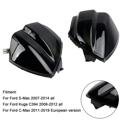 2008-2012 Ford Kuga C394 2Pcs Dynamic Turn Signal Light Side Mirror Lamp 2057115 2057117 Generic