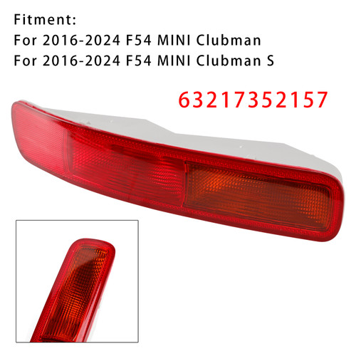 2016-2024 F54 MINI Clubman/ Clubman S Left LED Rear Bumper Light 63217352157 Generic