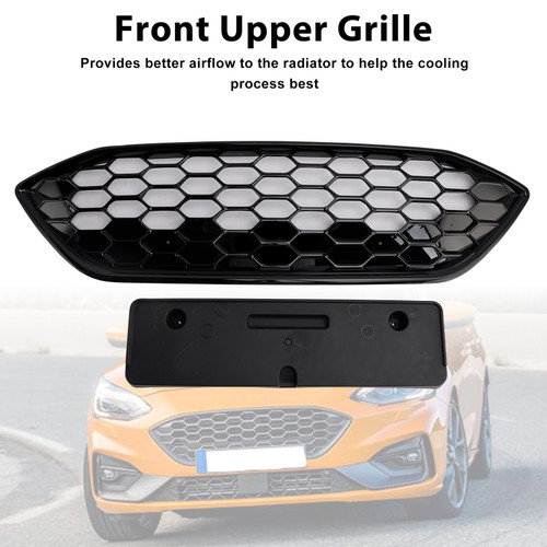 2018-2021 Ford Focus ST+ST LINE MK4 Front Bumper Grille Gloss Black Generic