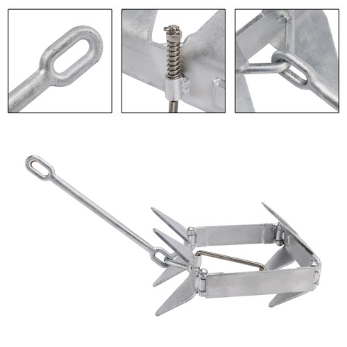 13 lbs Slide Box Steel Anchor Foldable Cube Hot-Dipped Anchor For Boat Jet Ski