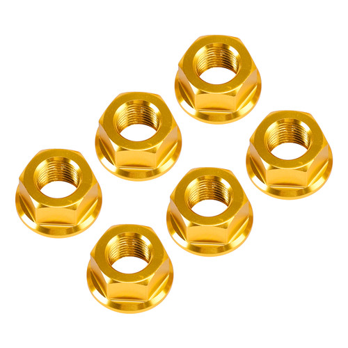 2007-2019 Ducati 1098 1098S 1198S 1199 1299 Rear Sprocket Carrrier Flange Nuts Set M10x1.0 Gold Generic