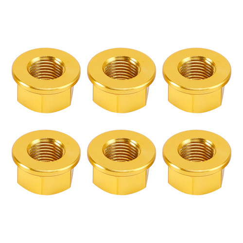 2007-2019 Ducati 1098 1098S 1198S 1199 1299 Rear Sprocket Carrrier Flange Nuts Set M10x1.0 Gold Generic