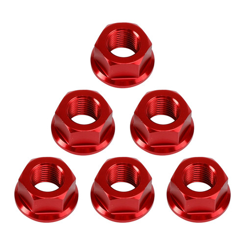 2014-2025 Ducati Desert X Monster 1200 Rear Sprocket Carrrier Flange Nuts Set M10x1.0 Red Generic